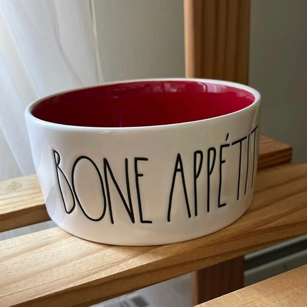 Rae Dunn Bone Appetit large bowl with red interior. New with tags